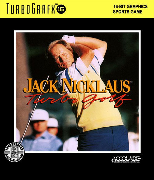 Jack Nicklaus Turbo Golf box art for TurboGrafx-16